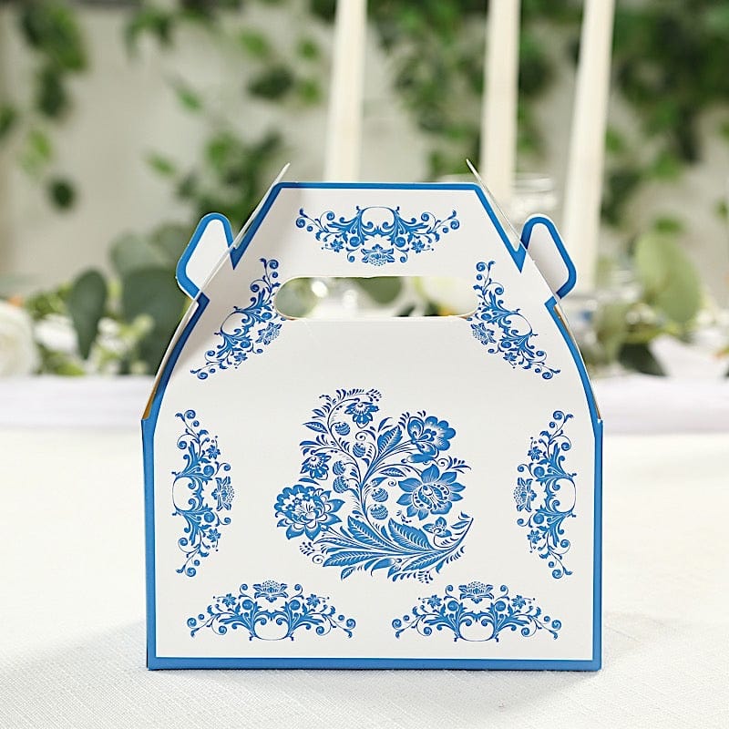 25 Floral Printed Tote Gift Boxes Party Favor Holders