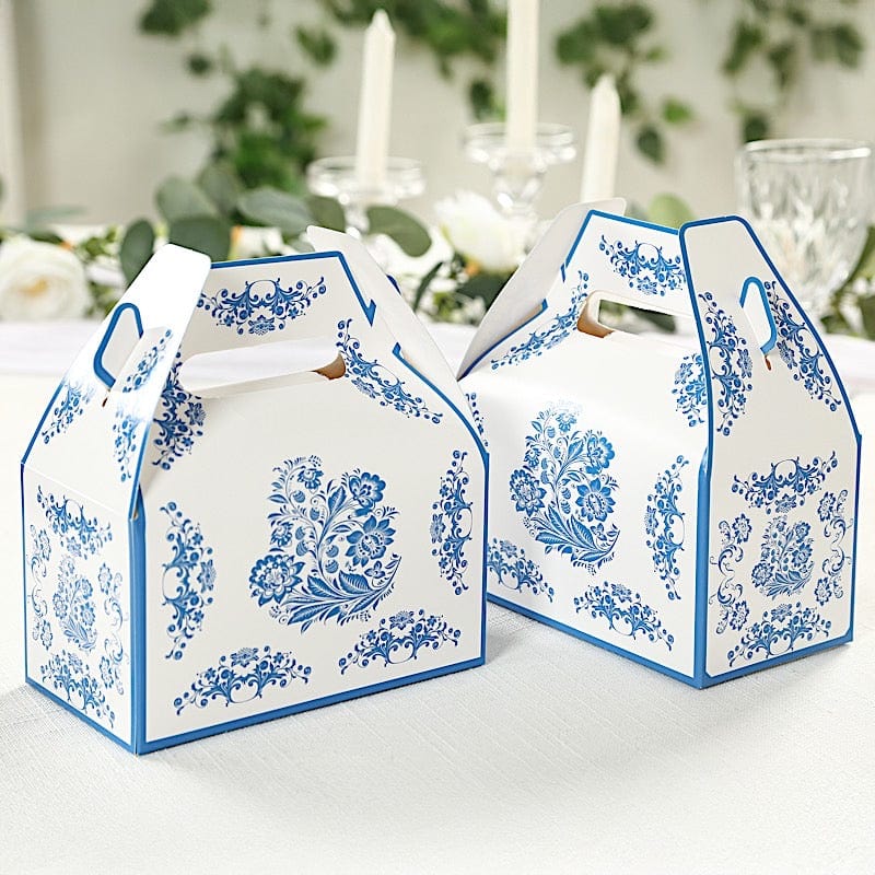 25 Floral Printed Tote Gift Boxes Party Favor Holders