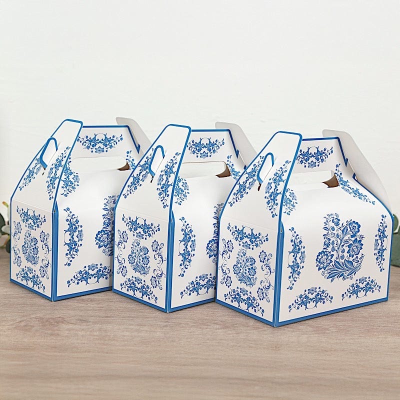 25 Floral Printed Tote Gift Boxes Party Favor Holders