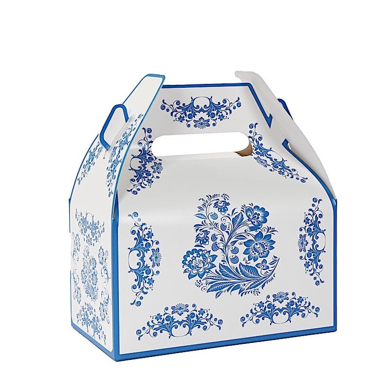 25 Floral Printed Tote Gift Boxes Party Favor Holders