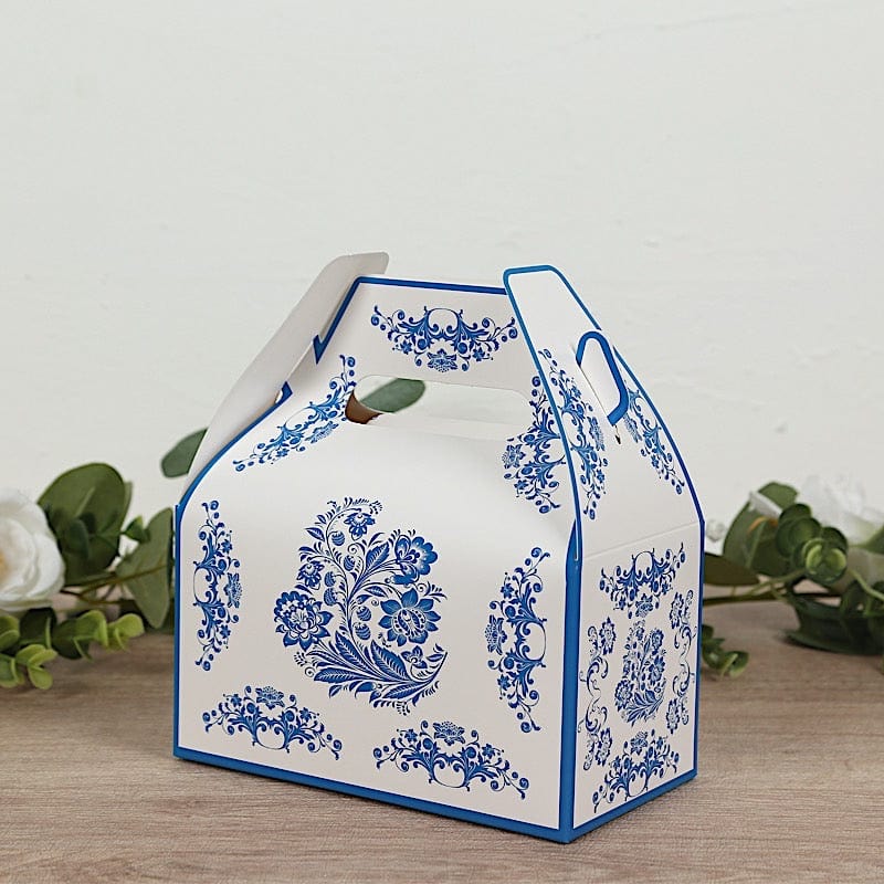 25 Floral Printed Tote Gift Boxes Party Favor Holders