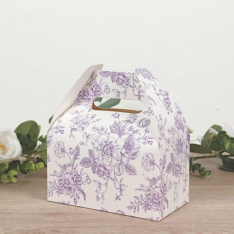 25 Floral Printed Tote Gift Boxes Party Favor Holders
