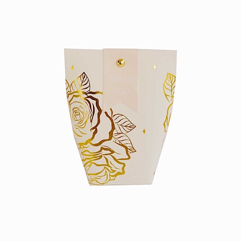 25 Paper Pouch Favor Gift Boxes with Pins and Tags