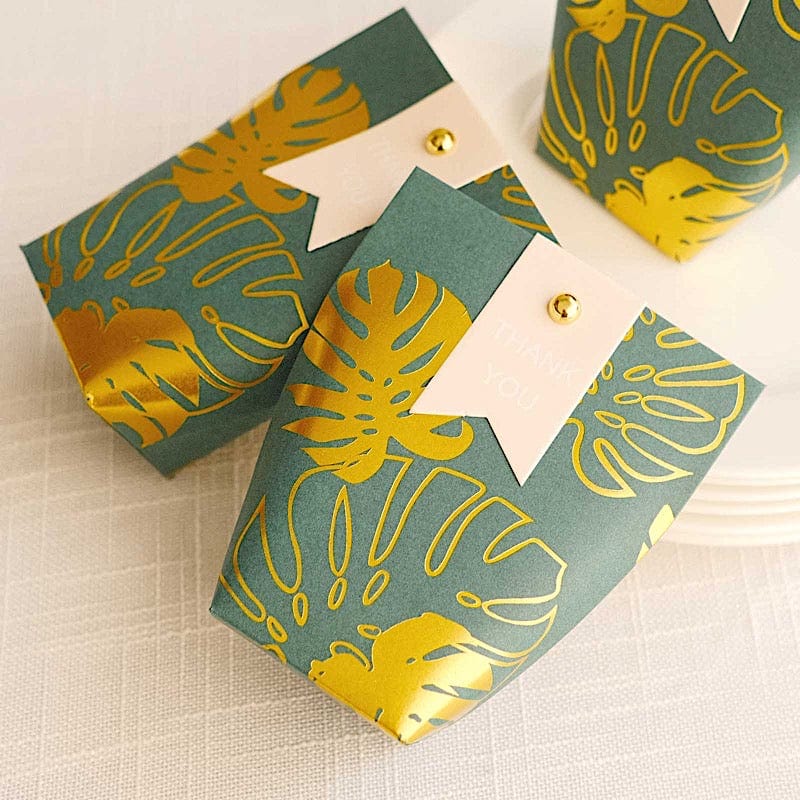 25 Paper Pouch Favor Gift Boxes with Pins and Tags