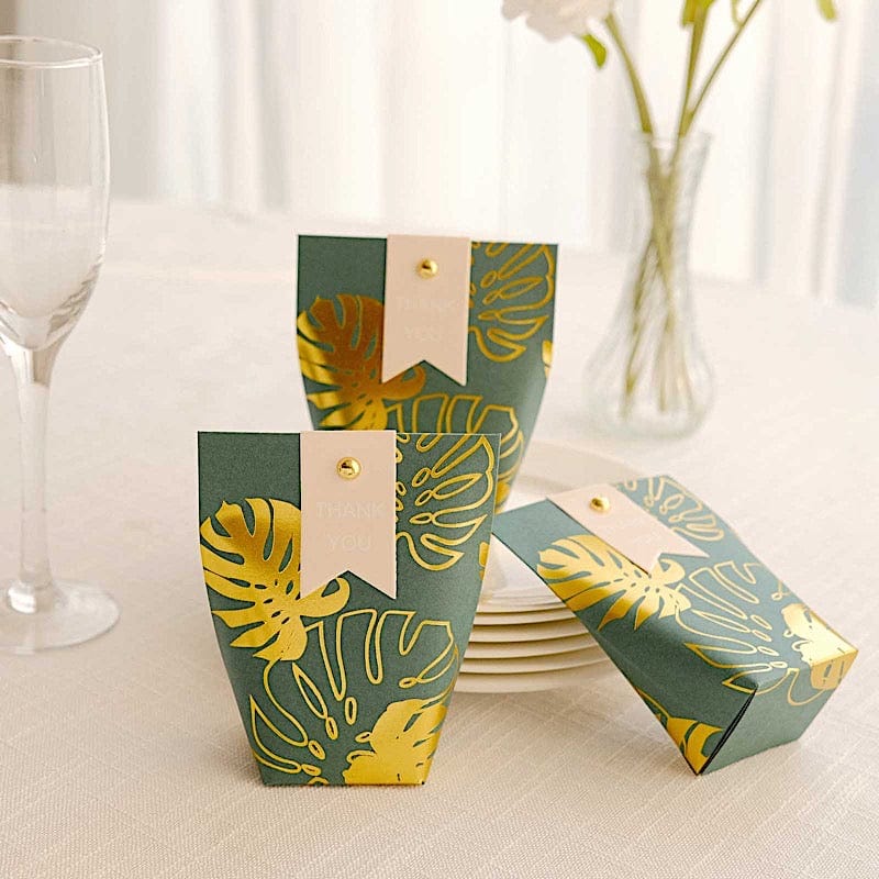 25 Paper Pouch Favor Gift Boxes with Pins and Tags