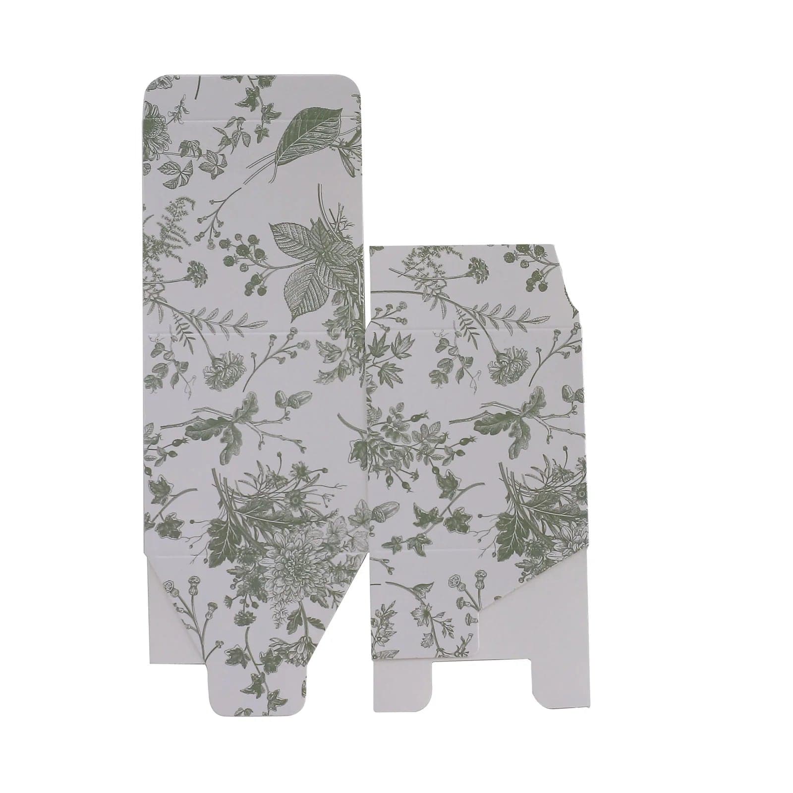 25 White 3x3 in Floral Printed Square Gift Boxes Party Favor Holders