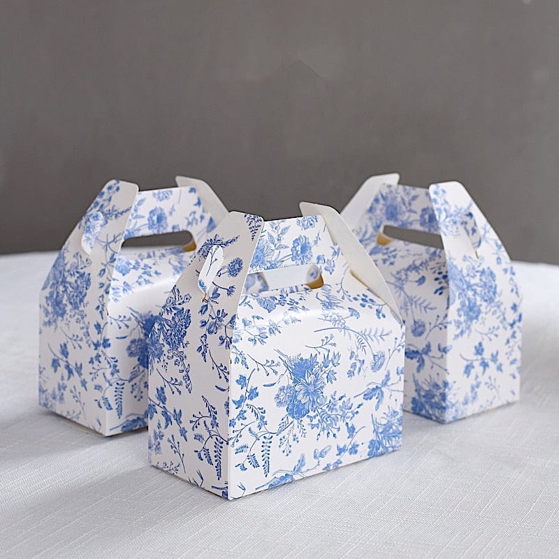 25 Floral Printed Tote Gift Boxes Party Favor Holders