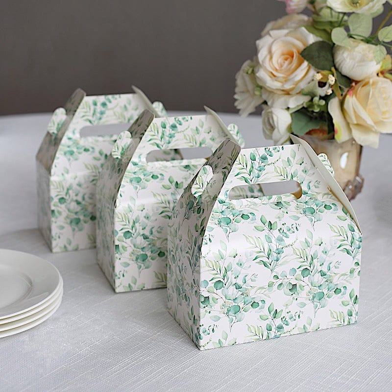 25 Floral Printed Tote Gift Boxes Party Favor Holders
