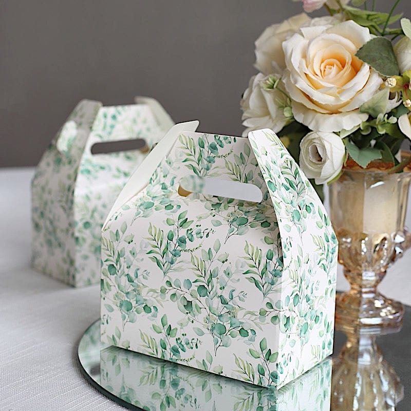 25 Floral Printed Tote Gift Boxes Party Favor Holders