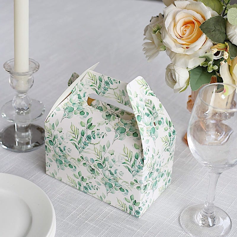 25 Floral Printed Tote Gift Boxes Party Favor Holders