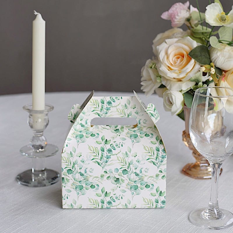 25 Floral Printed Tote Gift Boxes Party Favor Holders