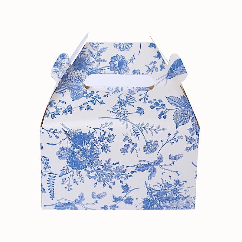 25 Floral Printed Tote Gift Boxes Party Favor Holders