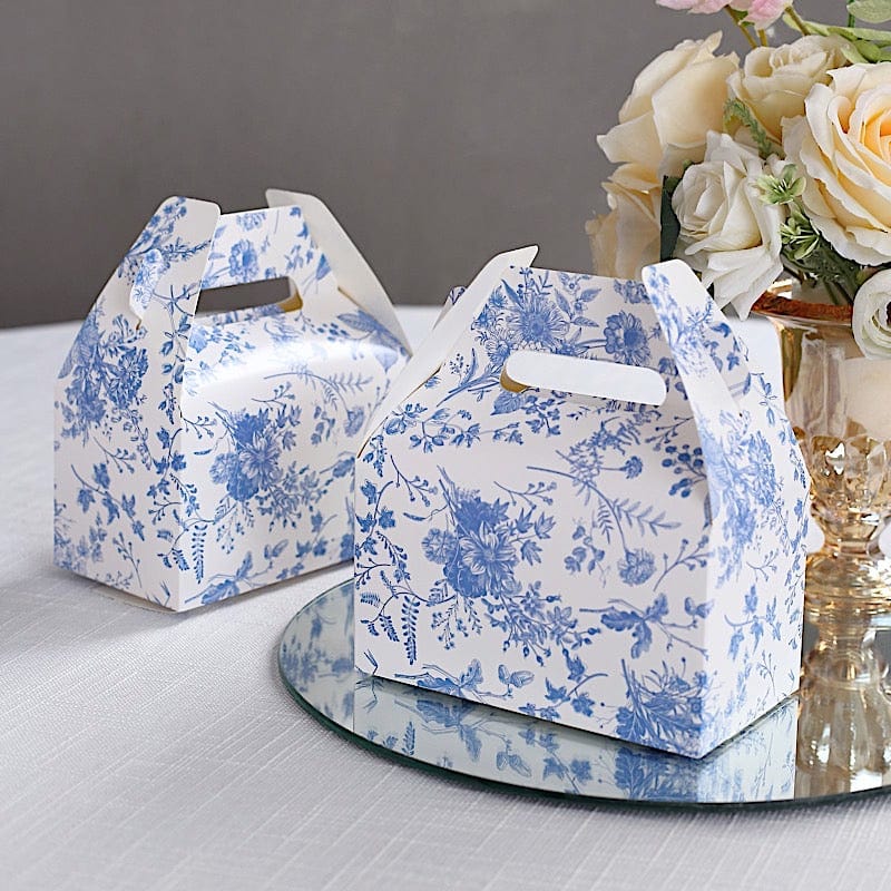 25 Floral Printed Tote Gift Boxes Party Favor Holders