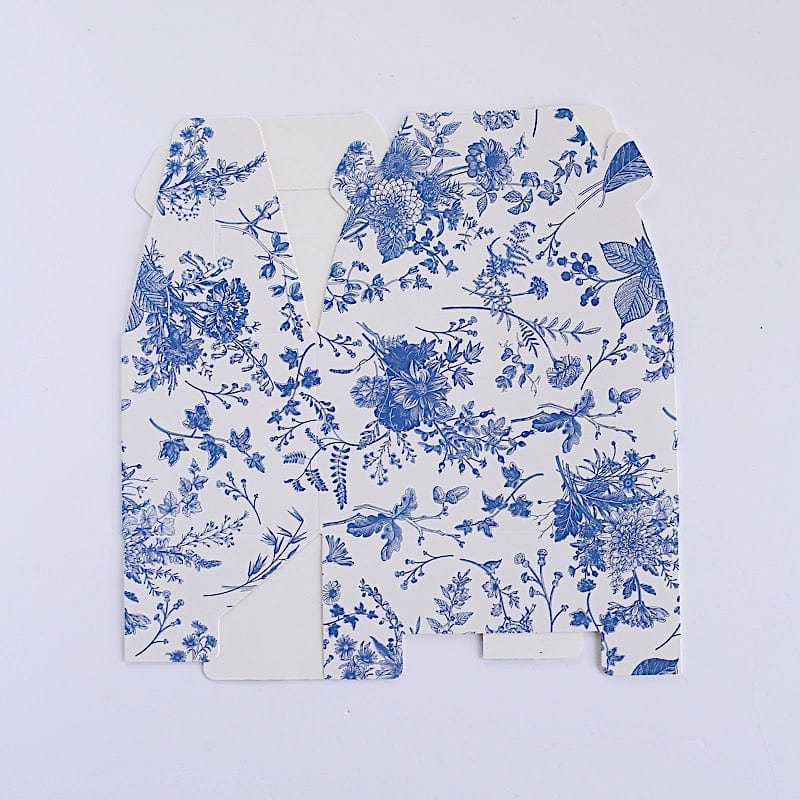 25 Floral Printed Tote Gift Boxes Party Favor Holders
