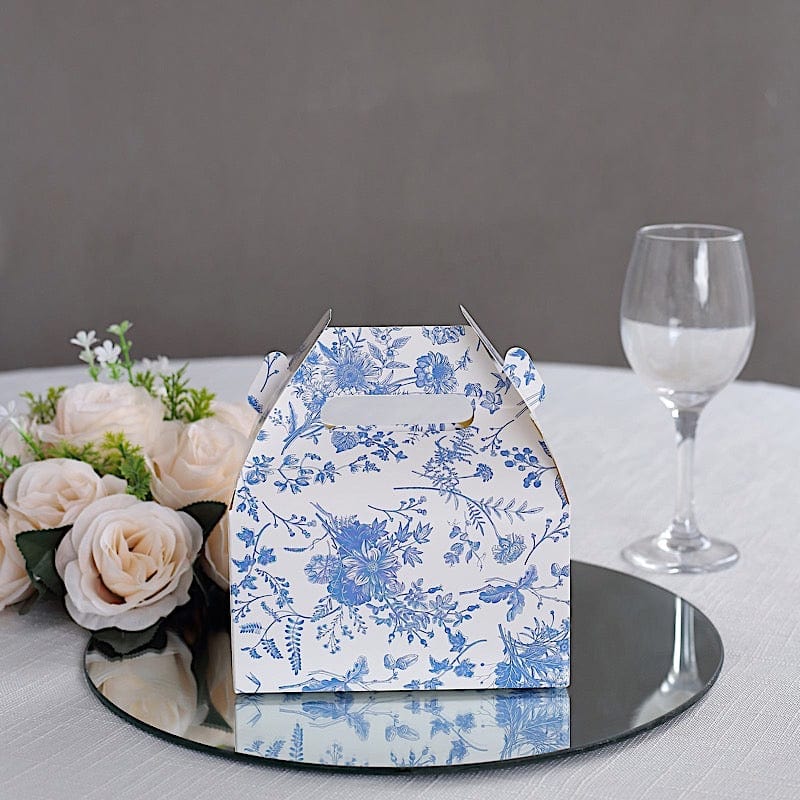 25 Floral Printed Tote Gift Boxes Party Favor Holders