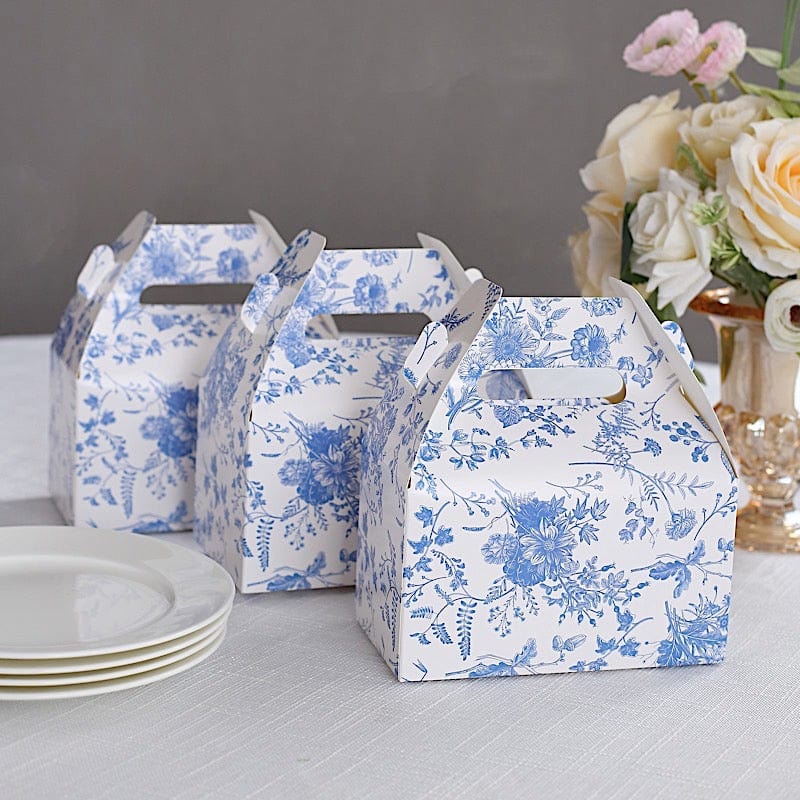 25 Floral Printed Tote Gift Boxes Party Favor Holders