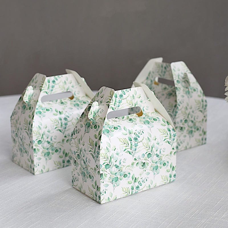 25 Floral Printed Tote Gift Boxes Party Favor Holders