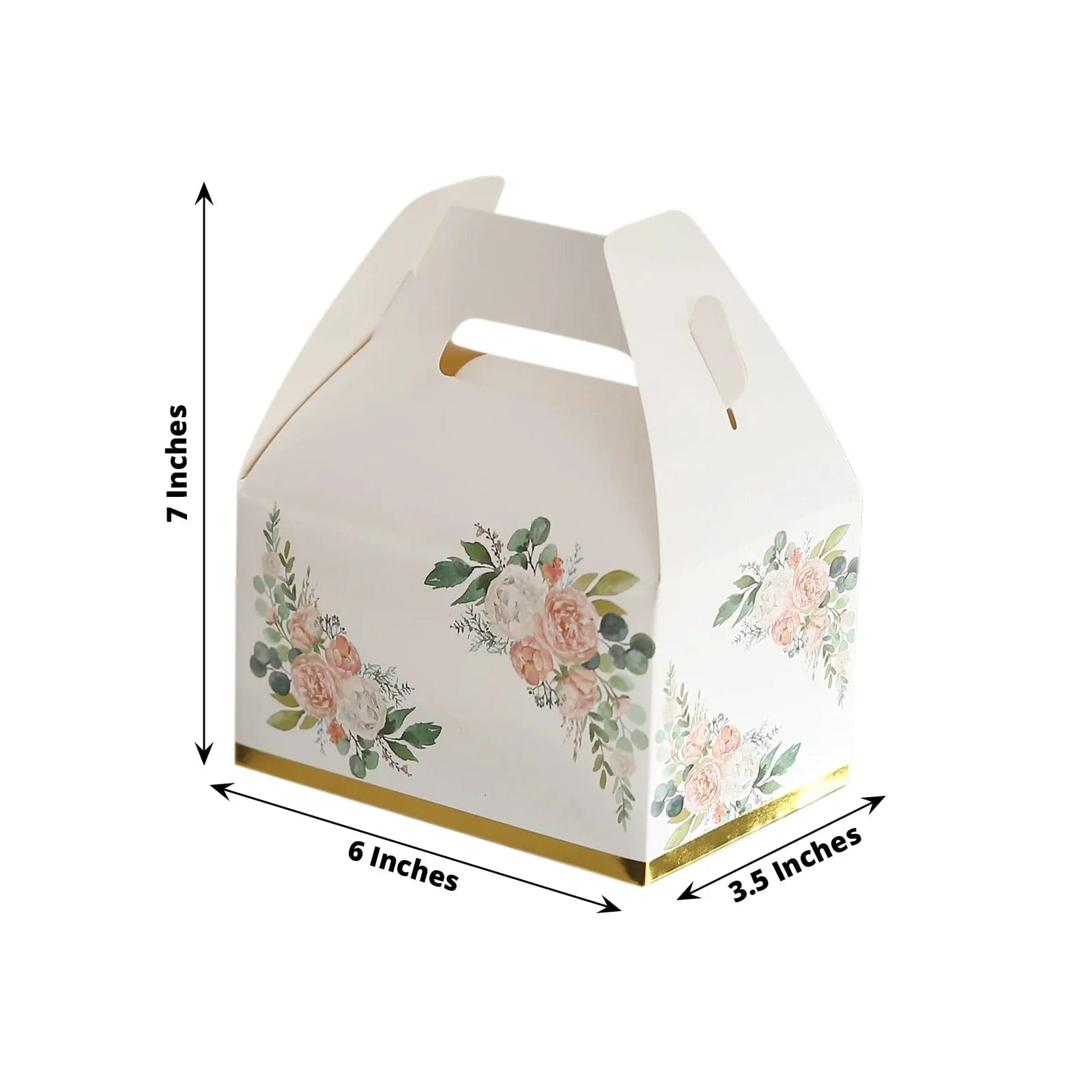 25 Floral Printed Tote Gift Boxes Party Favor Holders