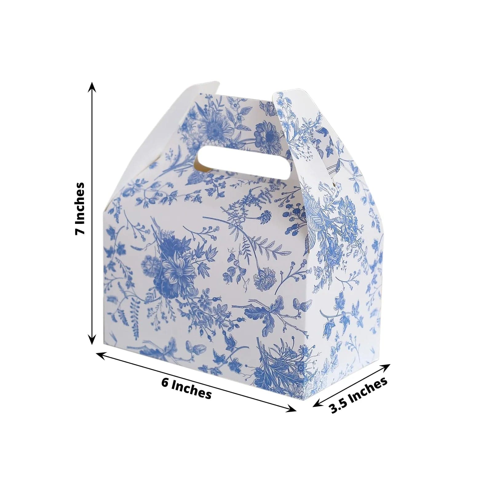 25 Floral Printed Tote Gift Boxes Party Favor Holders