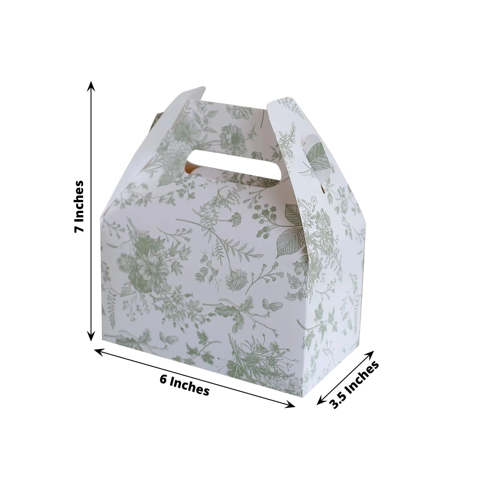 25 Floral Printed Tote Gift Boxes Party Favor Holders