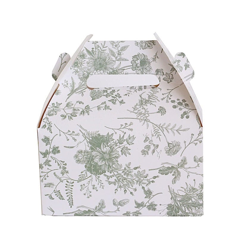 25 Floral Printed Tote Gift Boxes Party Favor Holders