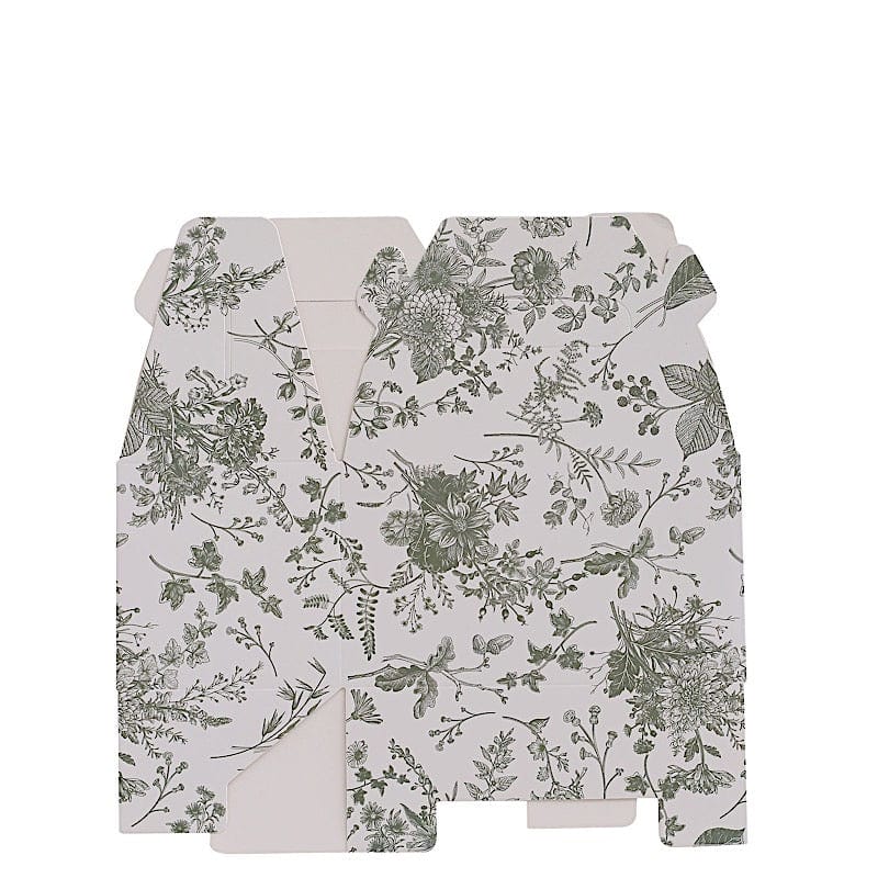 25 Floral Printed Tote Gift Boxes Party Favor Holders