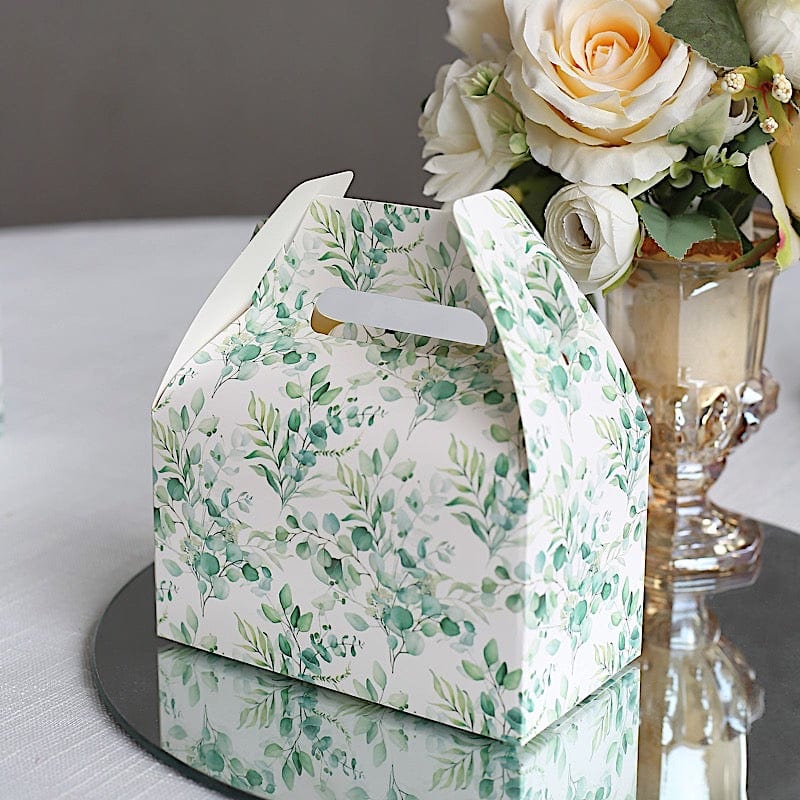25 Floral Printed Tote Gift Boxes Party Favor Holders