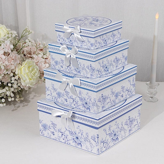 4 Nesting Gift Boxes with Lids