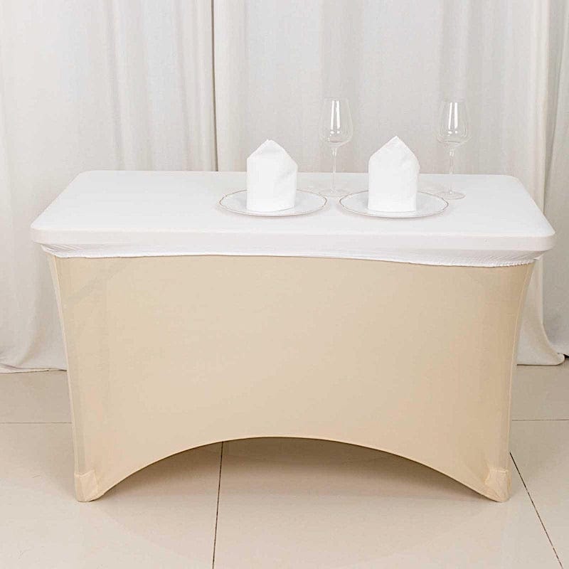 4 feet Fitted Spandex Rectangular Table Top Cover