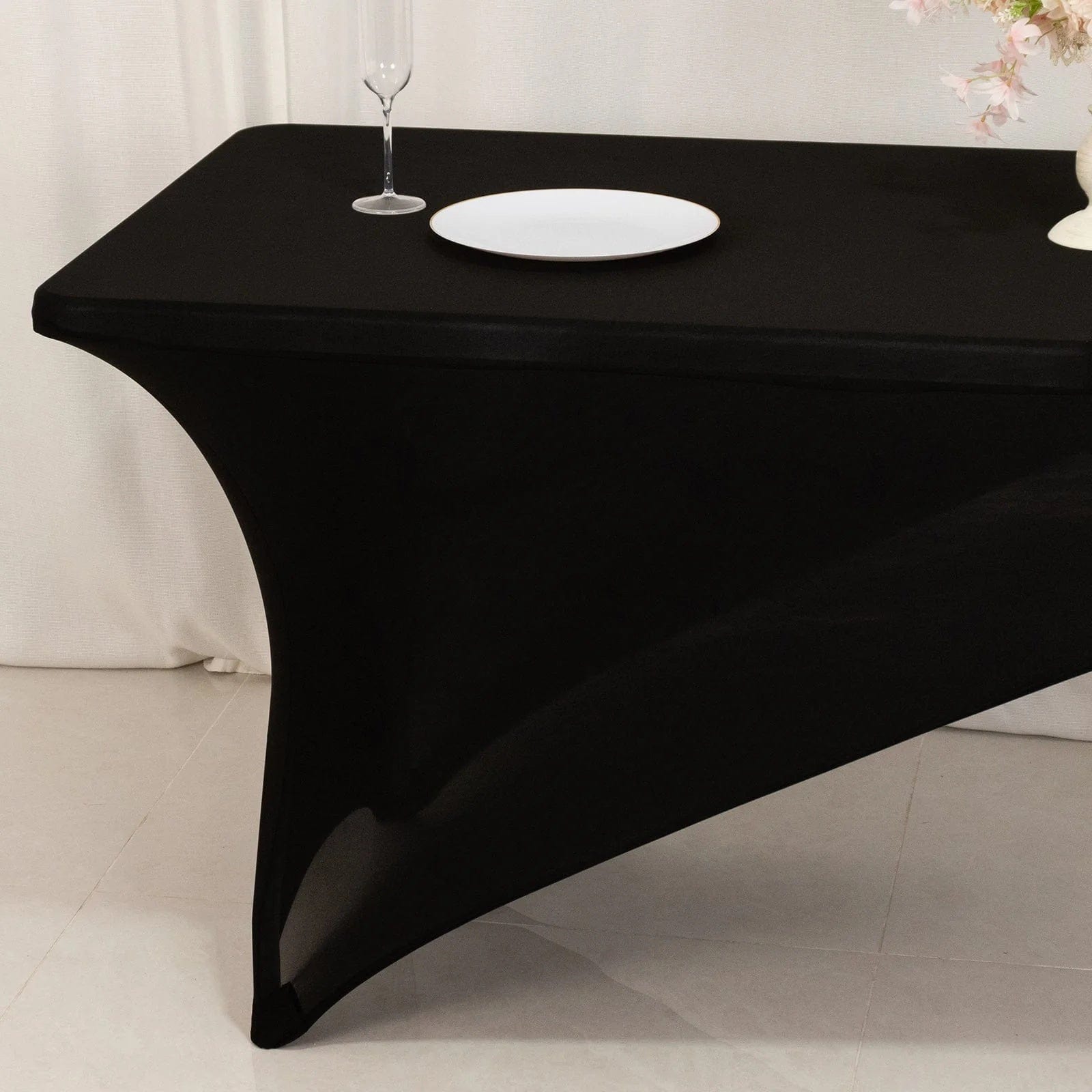 6 feet Cross Over Fitted Spandex Tablecloth Rectangular Table Cover