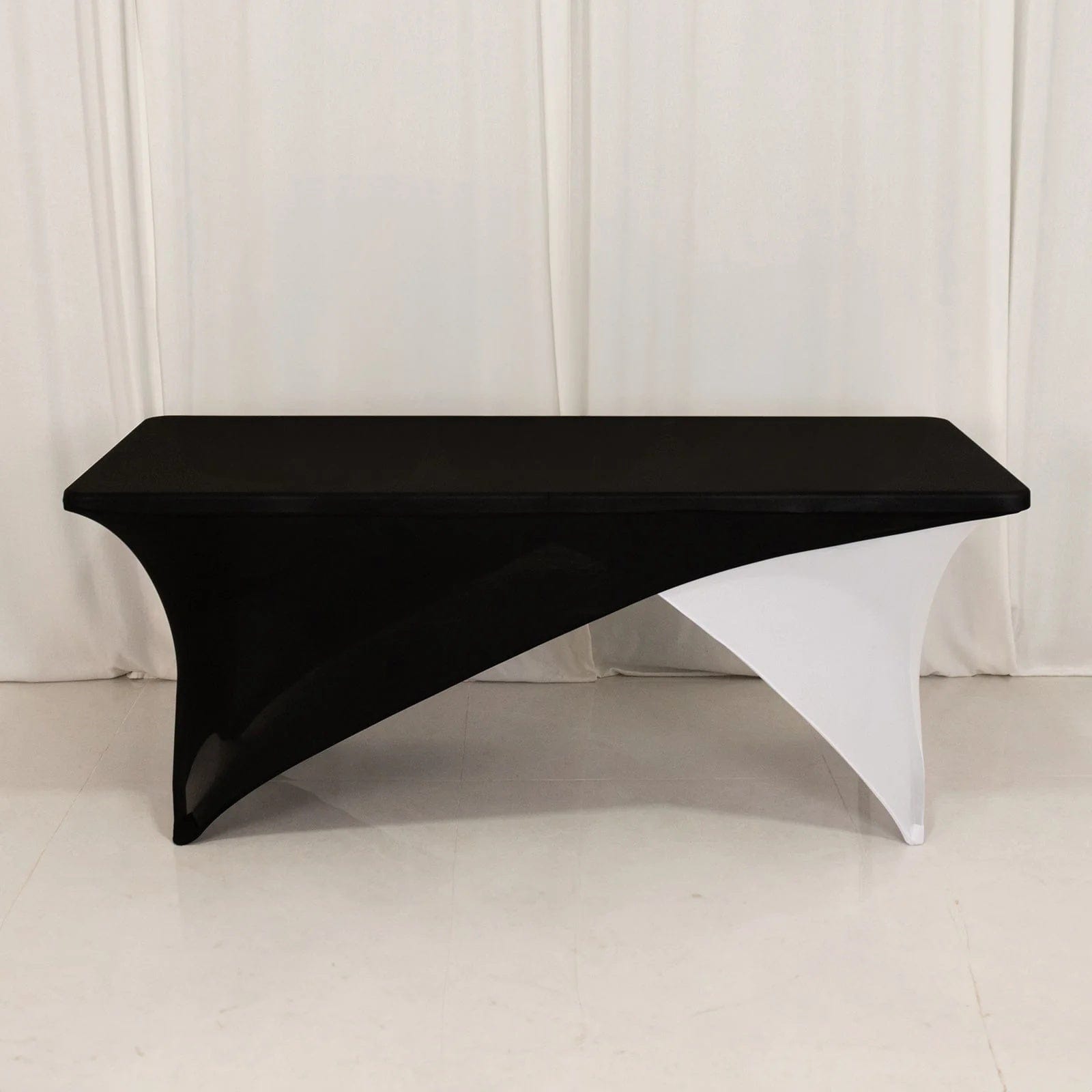 6 feet Cross Over Fitted Spandex Tablecloth Rectangular Table Cover