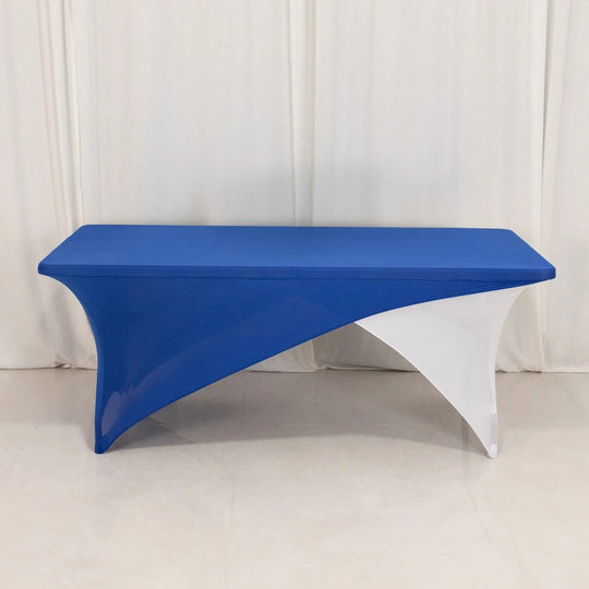 6 feet Cross Over Fitted Spandex Tablecloth Rectangular Table Cover