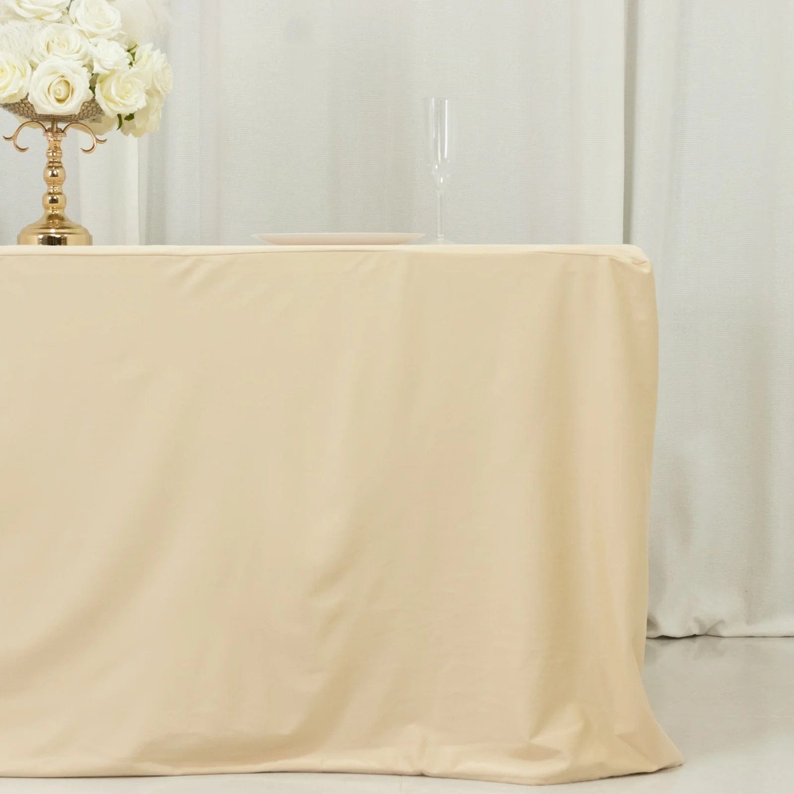 6 feet Fitted Scuba Polyester Rectangle Tablecloth