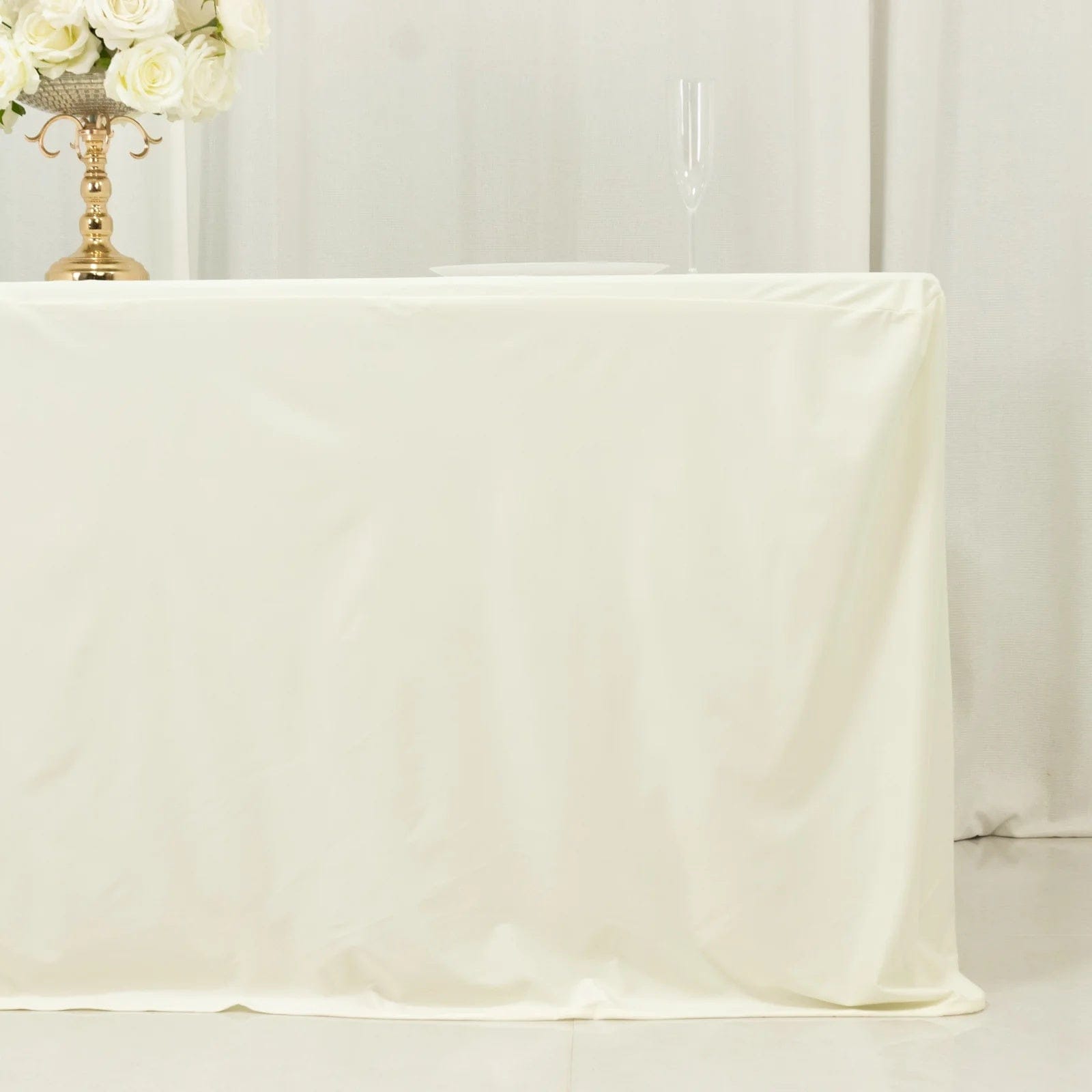 6 feet Fitted Scuba Polyester Rectangle Tablecloth