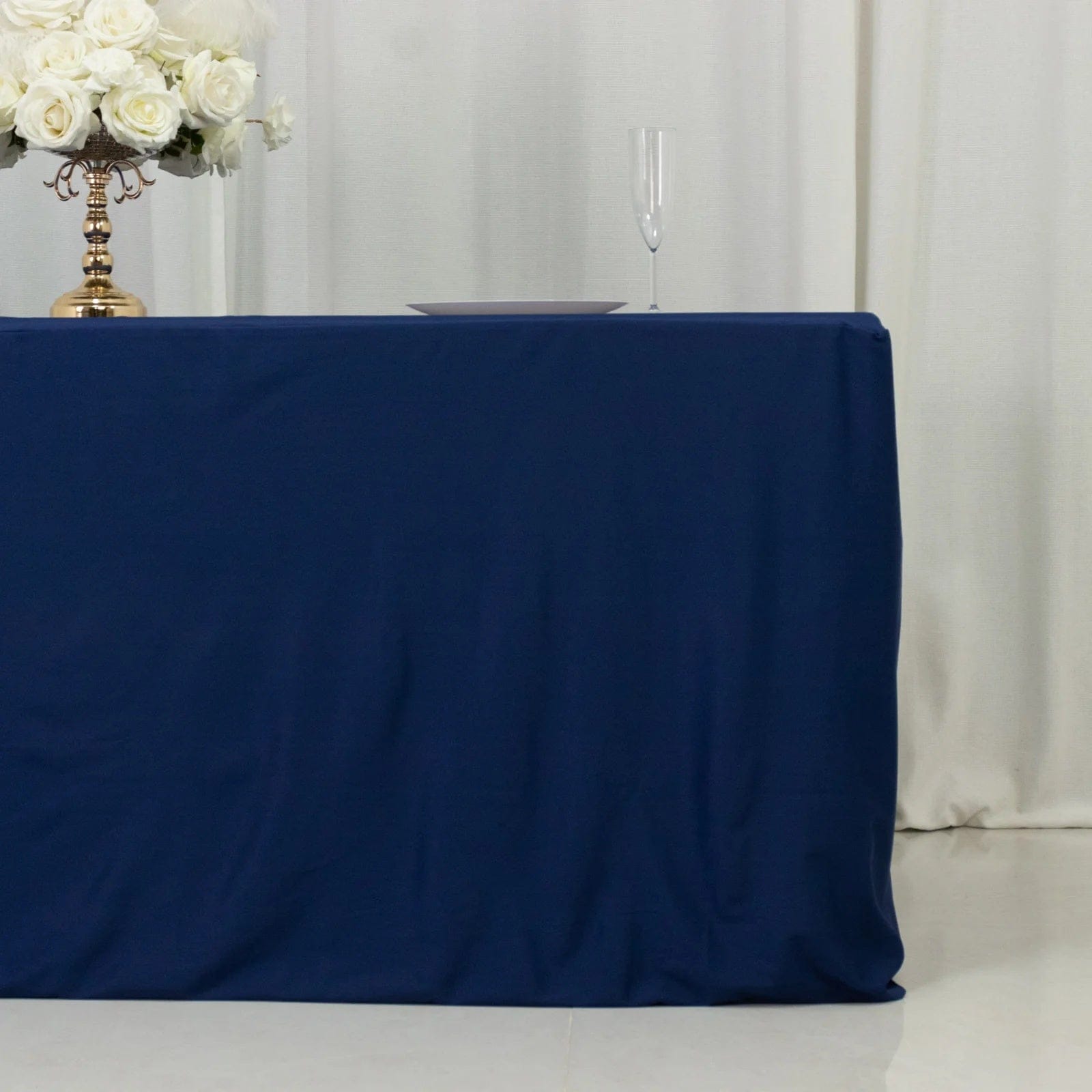 6 feet Fitted Scuba Polyester Rectangle Tablecloth