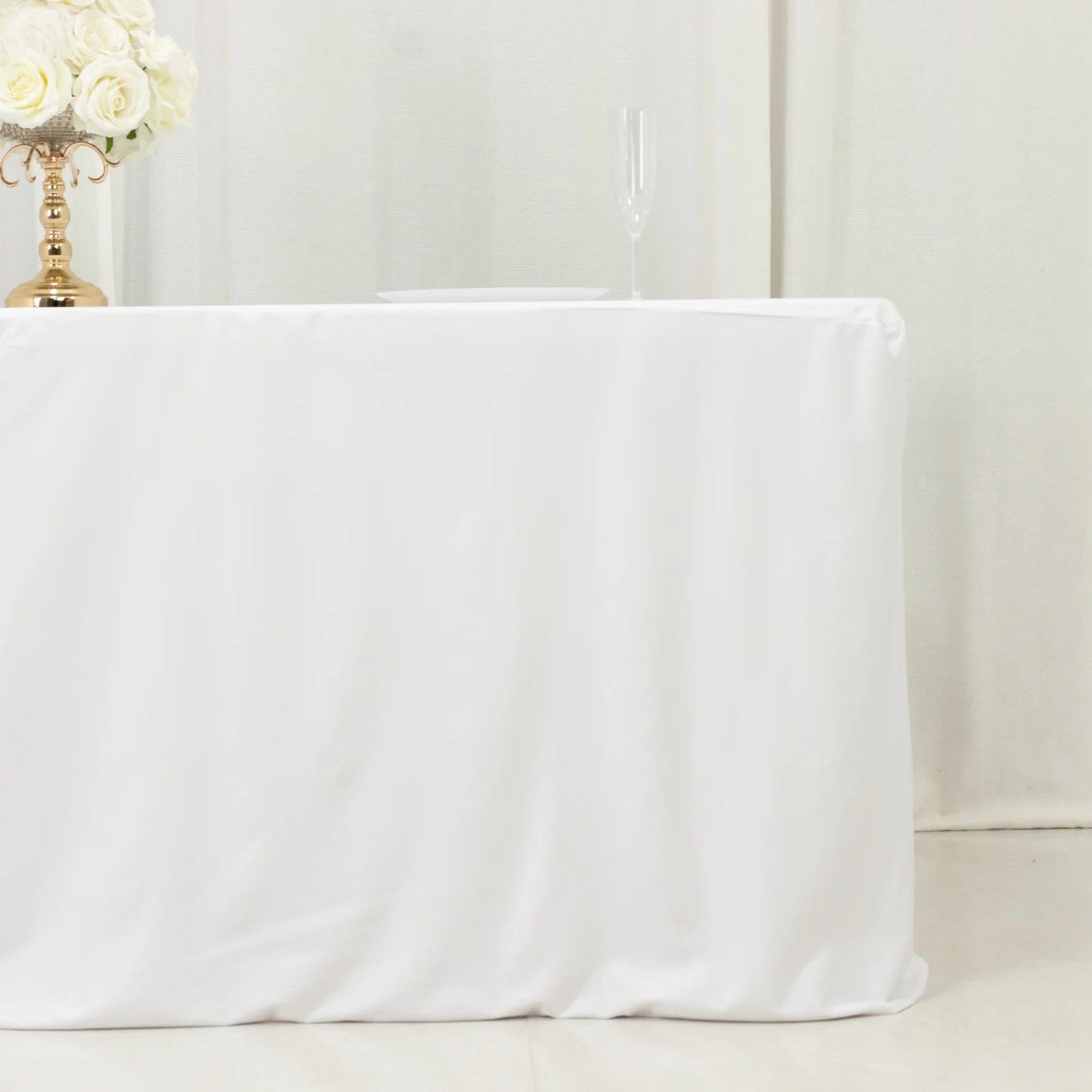 6 feet Fitted Scuba Polyester Rectangle Tablecloth