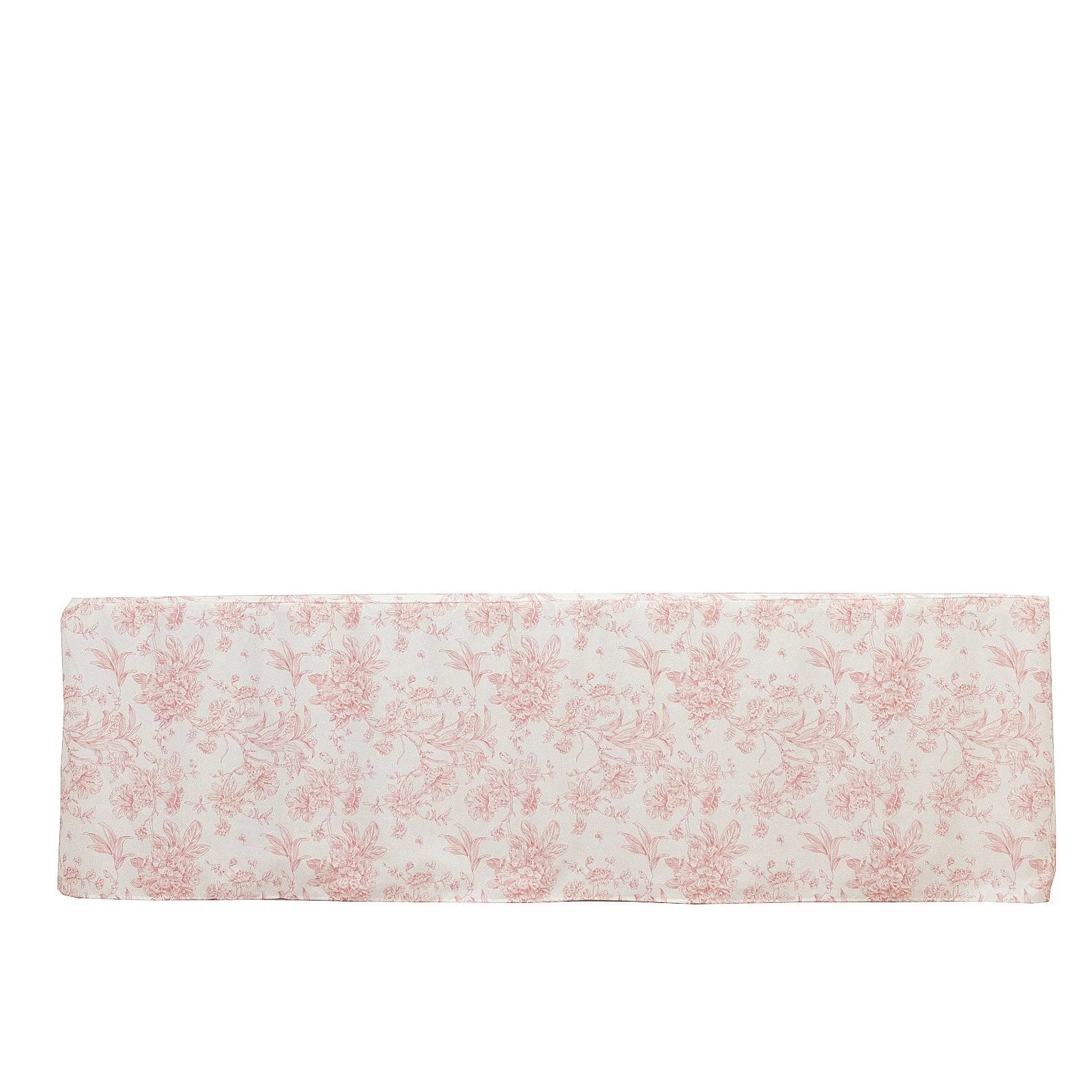 8 feet Fitted Polyester Rectangle Tablecloth with French Toile Floral Pattern