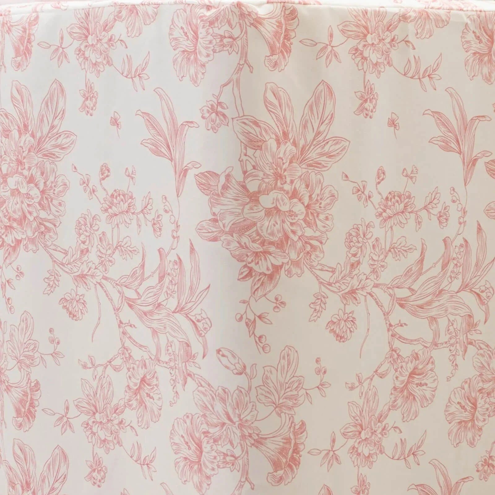 8 feet Fitted Polyester Rectangle Tablecloth with French Toile Floral Pattern