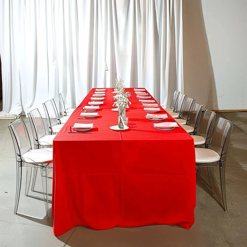 8 feet Fitted Premium Polyester Rectangle Tablecloth