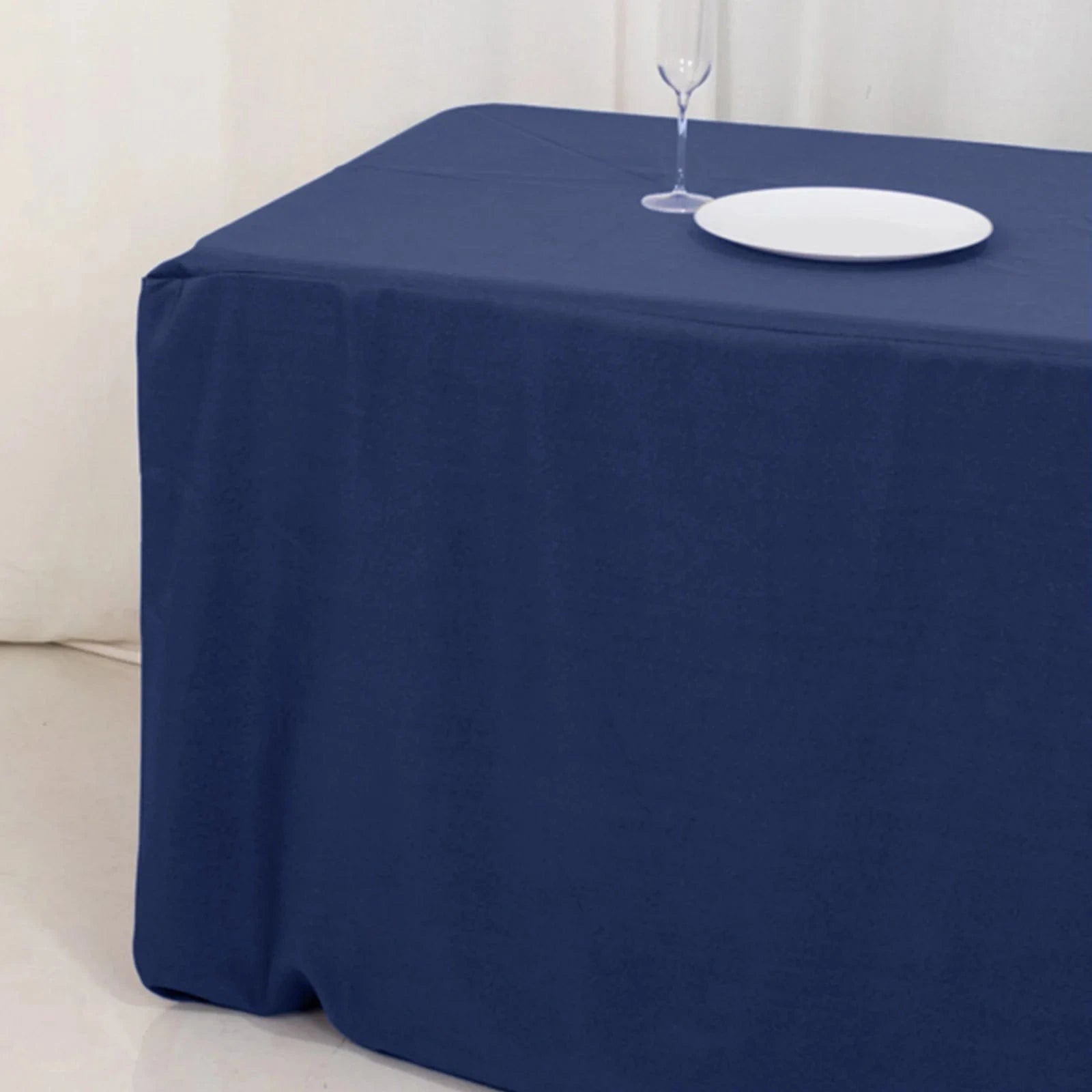 8 feet Fitted Premium Polyester Rectangle Tablecloth