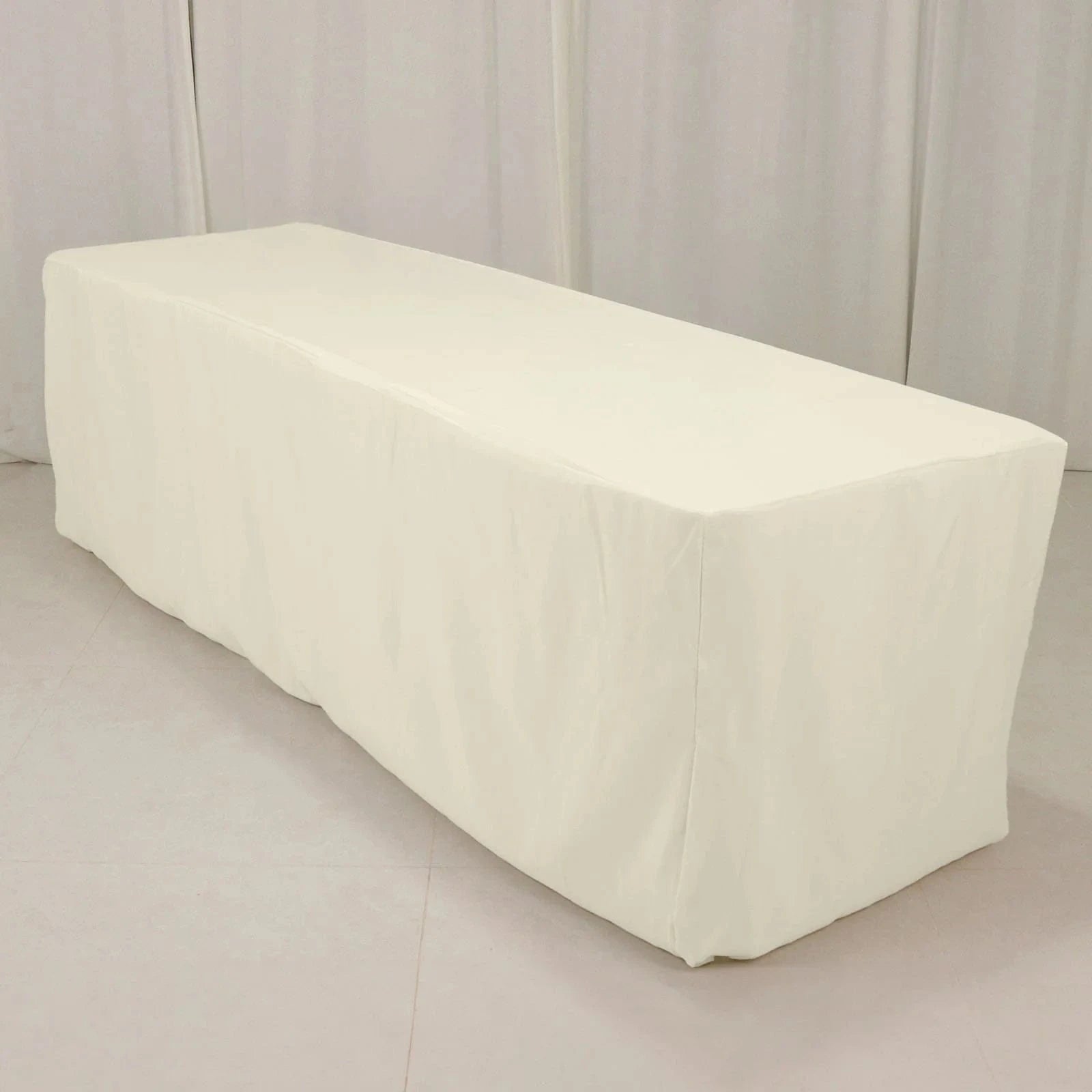 8 feet Fitted Premium Polyester Rectangle Tablecloth