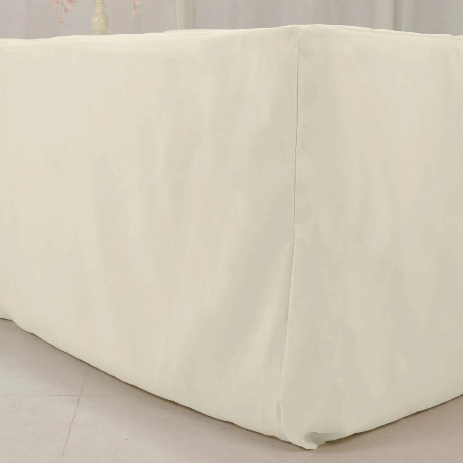 8 feet Fitted Premium Polyester Rectangle Tablecloth