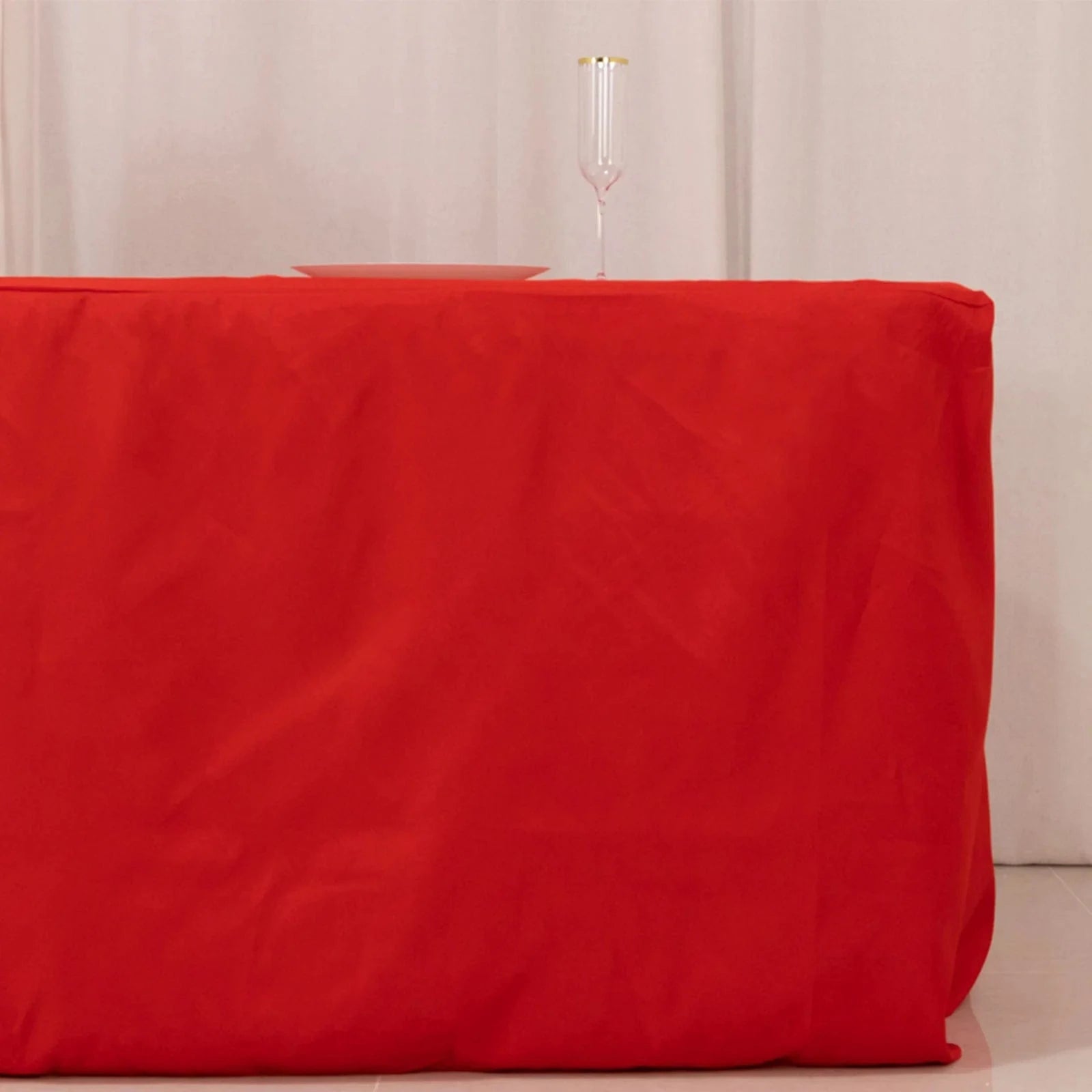8 feet Fitted Premium Polyester Rectangle Tablecloth