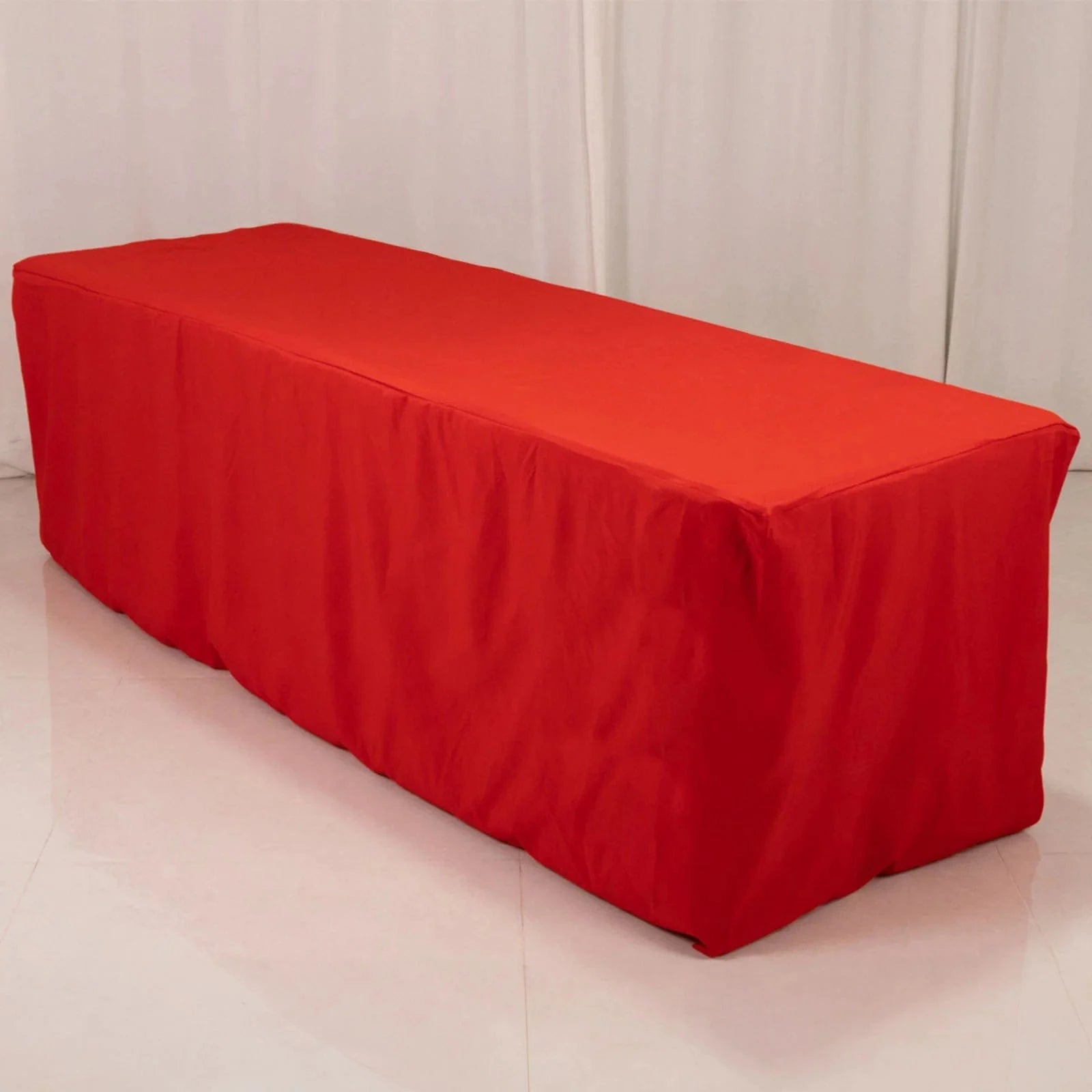 8 feet Fitted Premium Polyester Rectangle Tablecloth
