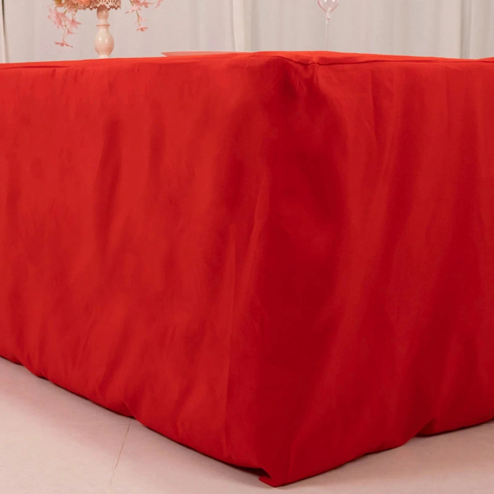 8 feet Fitted Premium Polyester Rectangle Tablecloth