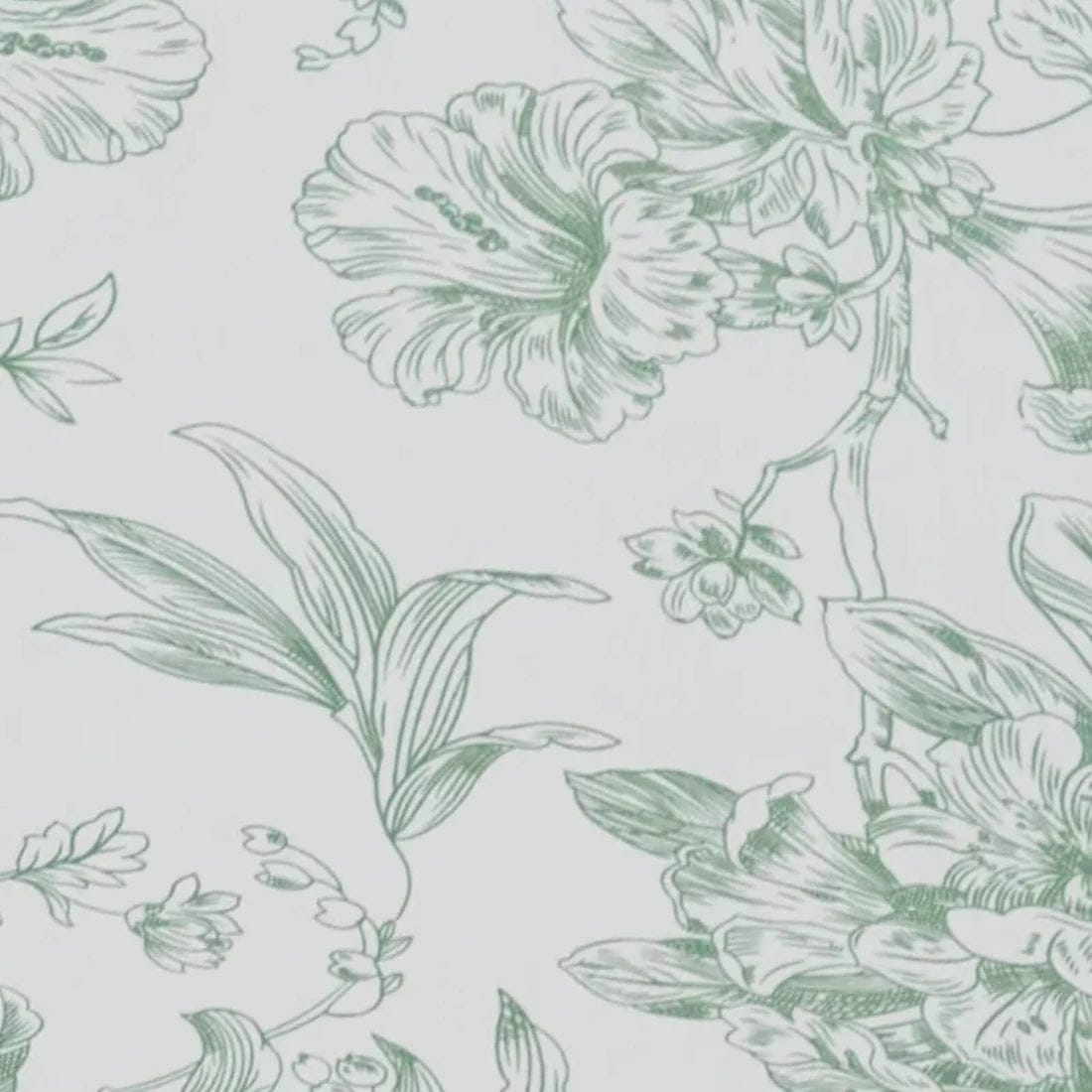8 ft White Fitted Spandex Rectangular Tablecloth with French Toile Pattern