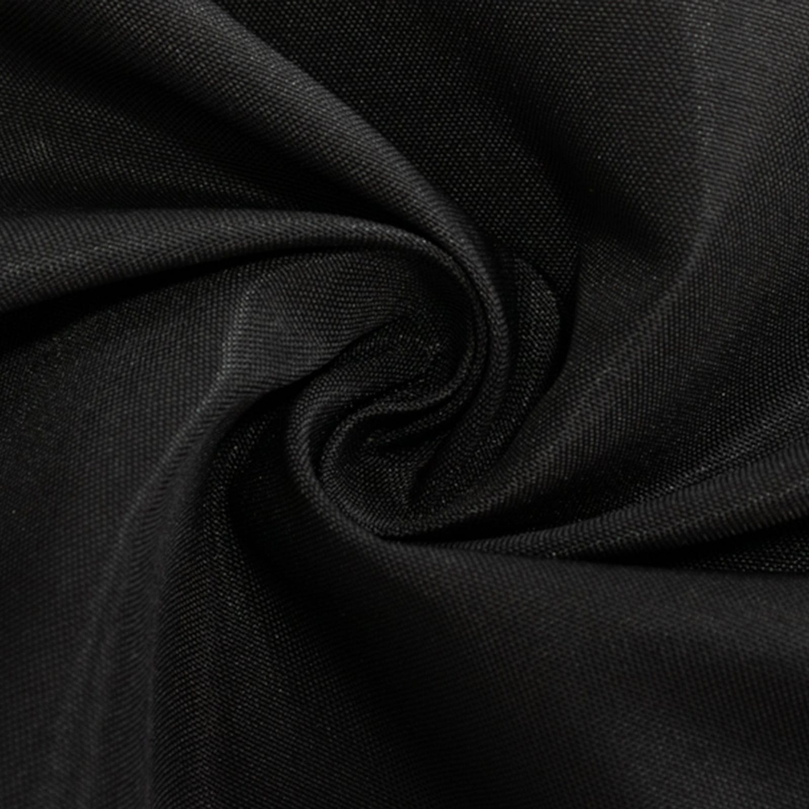 Black 24x30 in Fitted Polyester Rectangular Tablecloth