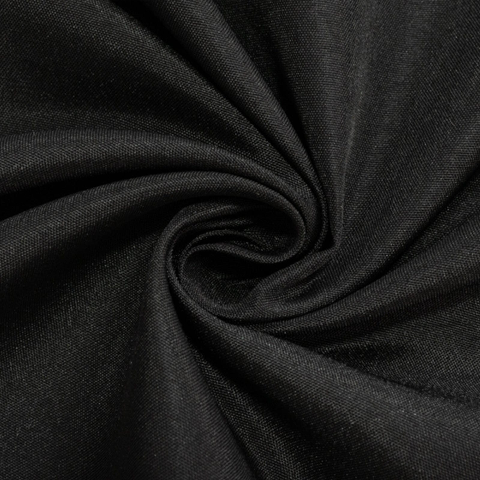 Black 24x30 in Fitted Polyester Rectangular Tablecloth