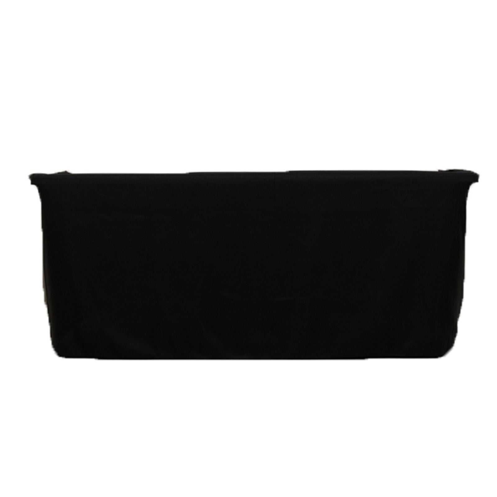 Black 24x30 in Fitted Polyester Rectangular Tablecloth