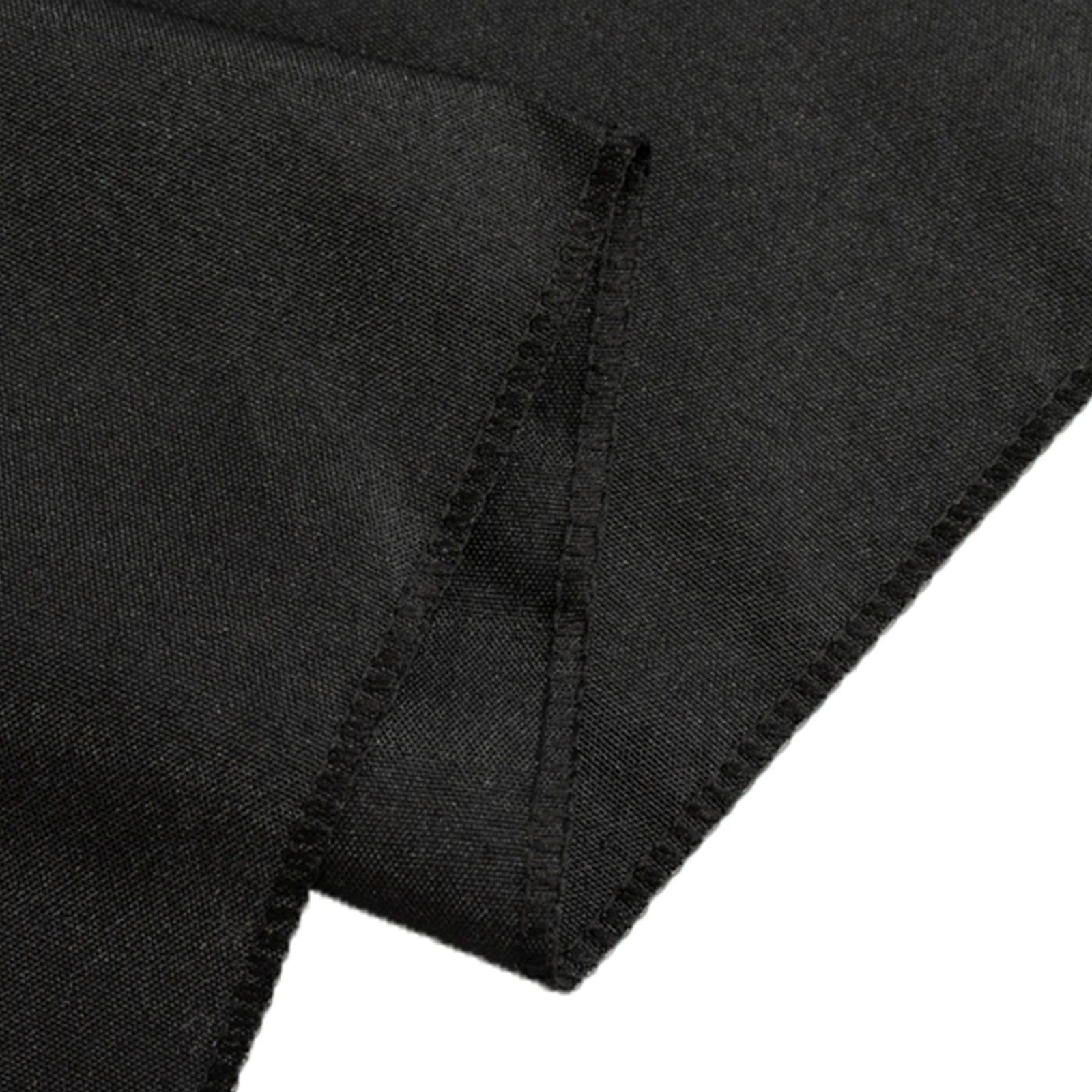 Black 24x30 in Fitted Polyester Rectangular Tablecloth